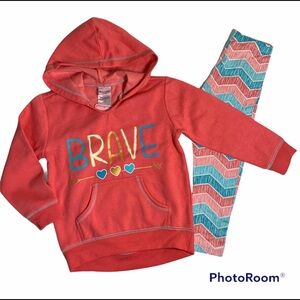 NWT Nannette 2pc Fleece Hoodie Leggings Set Size 5